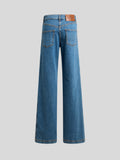 Flared stretch cotton denim jeans