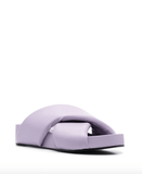 crossover-strap slip-on sandals purple