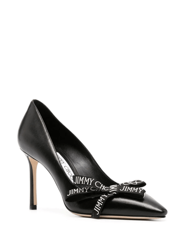 Romy 85 logo-print pumps