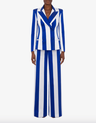 Nautical blue striped trousers