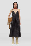 Black leather dress